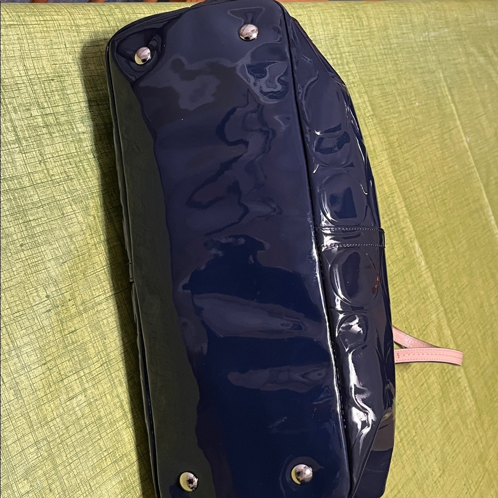 Coach Navy and Tan Shoulder Bag - Picture 5 of 11